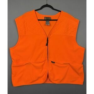 Vintage Sports Afield Blaze Orange Hunting Vest Mens XL Shooting Bird Pouch